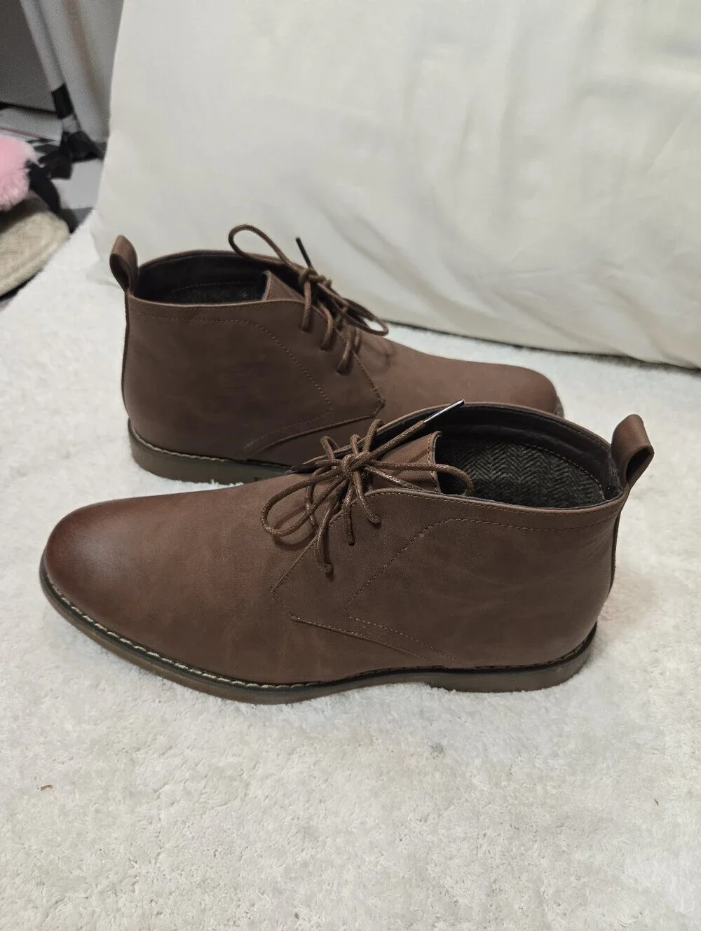 Men's Chukka Toecap 10.5 brown leather boots New